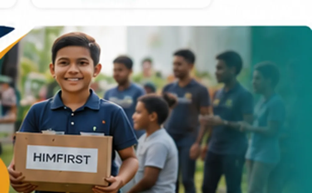 A young HimFirst volunteer
